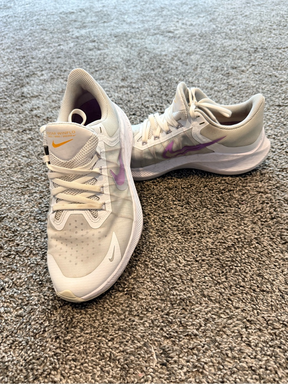Size 5.5M/7W - Nike Women's Zoom Winflo 8 Gray Violet Shock Shoes - CW3421-102